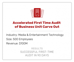 Accounting | Accelerated First Time Audit of Business Unit Carve Out