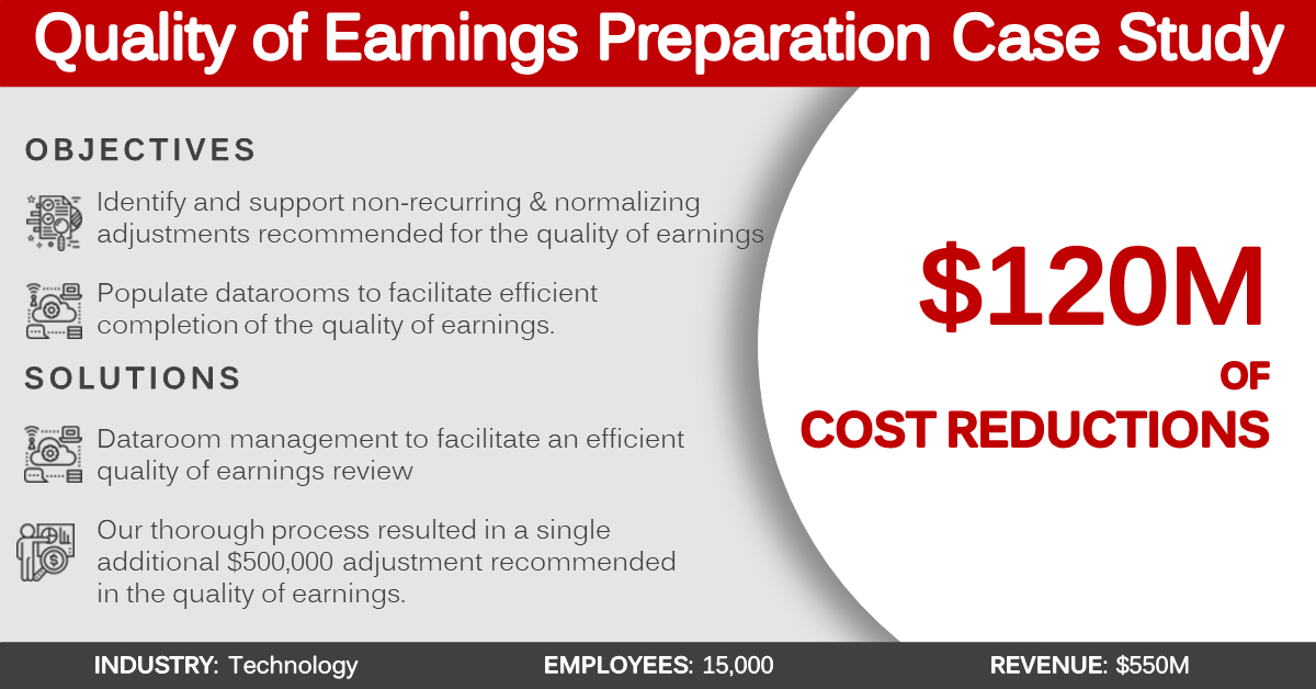 case study on quality of earnings