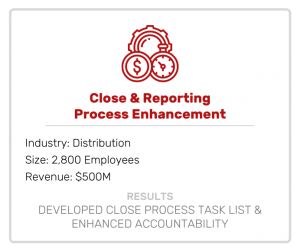 Close and Reporting Process Enhancement