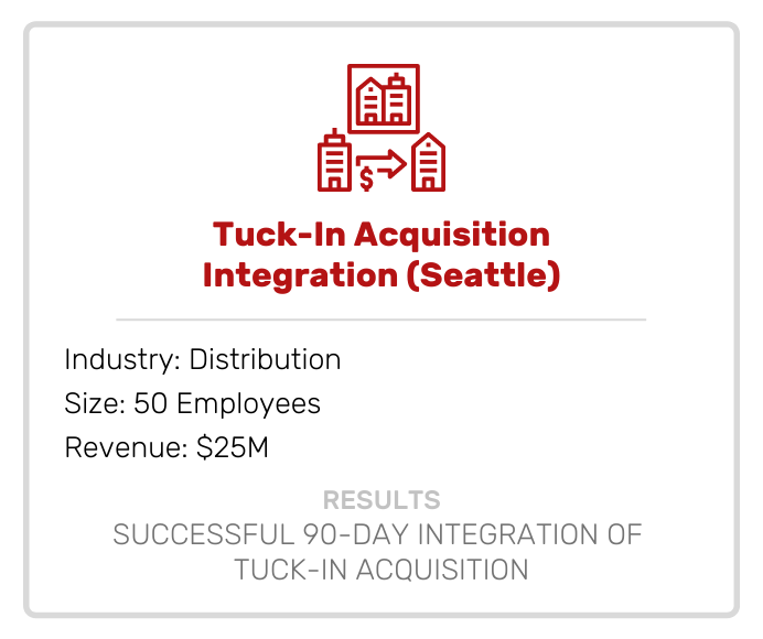 Tuck-in Acquisition Integration (Seattle)